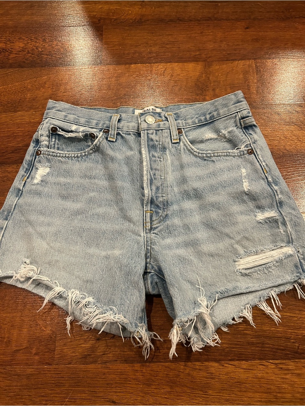 Agolde Parker Jean Shorts Size 25 Women’s Denim 100% Cotton Button Fly High Rise